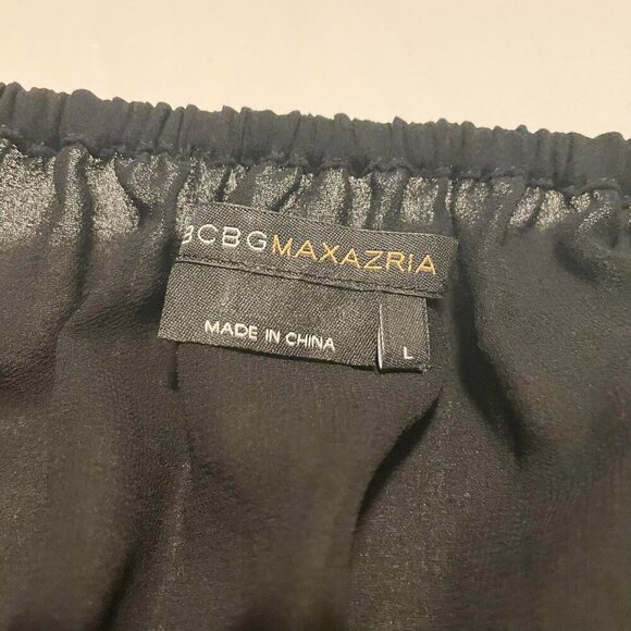 BCBG Maxazria Womens Black Top Size Large Shirt - Picture 2 of 16